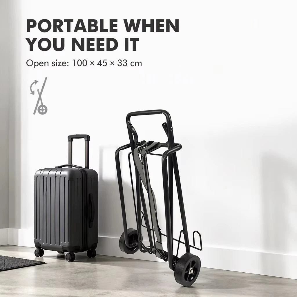 Powder Coated Collapsible Luggage Trolley Cart